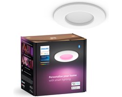 Philips Hue inbouwspot dun - wit en gekleurd licht - Ø90mm - wit