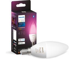 Philips Hue Kaarslamp Lichtbron E14 - wit en gekleurd licht - 5,2W - Bluetooth