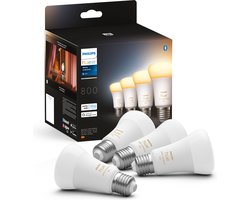 Philips Hue lampen - warm tot koelwit licht - E27 - 800 lumen - Bluetooth - 4 Stuks