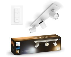 Philips Hue Runner opbouwspot - warm tot koelwit licht - 3-spots - wit - 1 dimmer switch