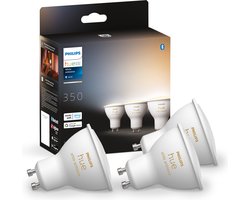 Philips Hue Slimme Lichtbron GU10 Spot - warm tot koelwit licht - 3-pack - Bluetooth