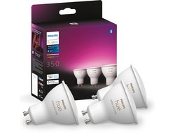 Philips Hue Slimme Lichtbron GU10 Spot - wit en gekleurd licht - 3-pack - Bluetooth