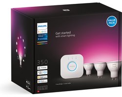 Philips Hue starterkit - wit en gekleurd licht - 3-lampen - GU10