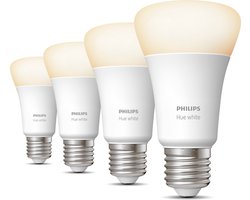 Philips Hue Uitbreidingspakket - E27 - met 4 Standaard Lampen - Warmwit Licht - Hue White