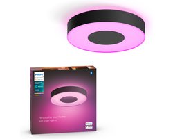 Philips Hue Xamento badkamerplafondlamp - wit en gekleurd licht - zwart - 38cm