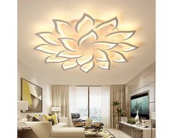 Plafondlamp Lotus - Hanglamp - Plafonniere - Hanglamp Eetkamer - Hanglamp Slaapkamer - Dimbaar - 110x12 cm - 18 Bladen