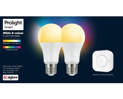 Prolight Zigbee Smart LED lamp - E27 - Dimbaar - 2 stuks