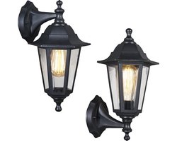 QAZQA new haven - Klassieke Wandlamp voor buiten - 1 lichts - D 212 mm - Zwart - Buitenverlichting