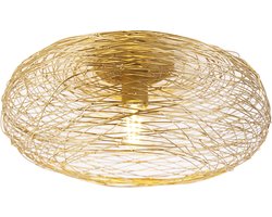 QAZQA sarella - Design Plafondlamp - 1 lichts - Ø 420 mm - Goud - Woonkamer | Slaapkamer | Keuken