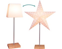 Star Trading Poinsettia Verlicht Staande | raamster met verlichting | Kerstversiering raam verlicht | Vloerlamp Ster Kerst | Kerstdecoratie binnen | Papieren ster verlicht | Kerstlamp