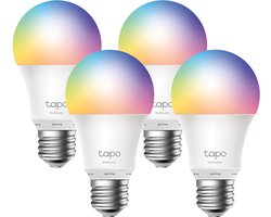 TP-Link Tapo L530E - Slimme Ledlamp - E27 - Grote Fitting - Wit & Kleur - WiFi - 4-pack