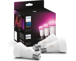 White & Color Ambiance E27 Lamp 3-Pack 800L