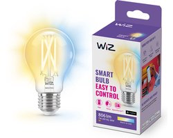 WiZ Filamentlamp Slimme LED Verlichting - Warm- tot Koelwit Licht - E27 - 60 W - Transparant - Wi-Fi