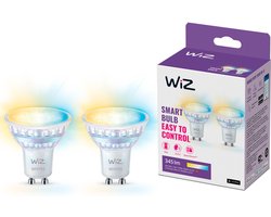 WiZ Spot 2-pack - Slimme LED Verlichting - Warm- tot Koelwit Licht - GU10 - 50W - Wi-Fi