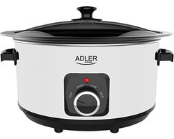 Adler AD-6413W - Slow cooker - 5.8 liter - Wit