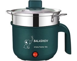 Balashov - Multicooker met Keramische Binnenkant - Crockpot Slowcookers met Anti-plak Laag - 1.2 liter - Groen