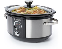 Brabantia BBEK1081 Slowcooker - 3.5 Liter - 180 Watt - Warmhoudfunctie - Keramische binnenpan