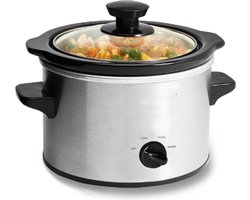 JB® Slowcooker - Slowcookers - Kooktoestel - Vaatwasmachinebestendig - 220V - Instelbare Temperatuurfunctie - Transparante Deksel - Schoonmaakfunctie - Energiebesparende Functie - Met Warmhoudfunctie - Cool Touch Handgrepen - Afneembare Stenen Pot