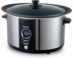 MOA Digitale Slowcooker 6,5 liter - RVS - BPA vrij - SC65D