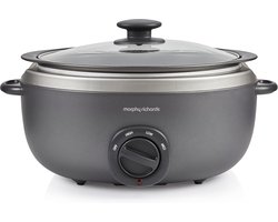 Morphy Richards 461022 Slow Cooker - Sear N' Stew - Alu binnepot - 6.5 Liter Slow Cooker Titan