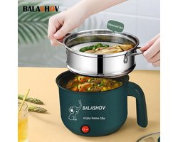 Multicooker - Keramische Binnenkant - Crockpot Slowcookers Met Anti-plak Laag - 1.8 liter - Met Stomer - Groen