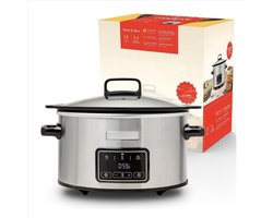 Slowcooker Met Timer - Slowcooker Elektrisch Met 3 Kookstanden - Slowcooker Met Timer 4 Personen Voor Grote Gezinnen