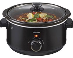 Zera, Tomado SuperiorSlowcooker,3,5 liter - Met Simpele Draaiknop en 3 warmtestanden - Warmhoudfunctie