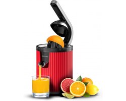 Cecotec Xqueeze RetroJuice 600 Slowjuicer 600 W Zwart, Rood, Roestvrijstaal