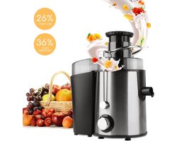 DKProducts.nl Juicer - Slowjuicer - Verse fruit/groente sapjes - Juicer - 800 watt - Roestvrijstaal - Zwart - Black