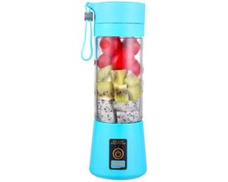 Draagbare slowjuicer Elektrische Juicer blender smoothie Usb Mini Fruit Mixer blender to go Voedsel Milkshake Multifunctionele Sap Maker Machine Oplaadbare, Blauw