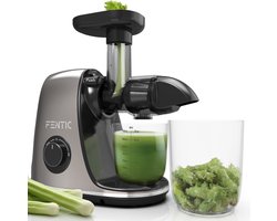 Fentic Slowjuicer - Juicer - Groenten en Fruitpers - 700ml - Antraciet