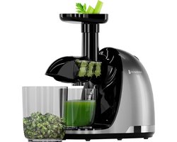 KitchenBrothers Slowjuicer - Juicer - Groenten en Fruitpers - 700ml - Met Pulpreservoir - Juice Maker - Grijs