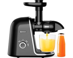 Kitchenwell Slowjuicer - 700ml - Juicer met pulpreservoir - Groenten en fruitpers - BPA vrij - Zwart