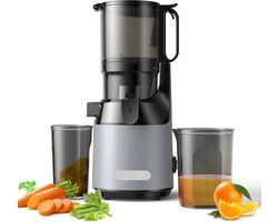 low Juicer - Koude Pers - Slow Juicer - met 130mm toevoergoot - Geschikt voor hele vruchten en groenten - Hoge sapopbrengst - BPA FREE - Slow Masticating Juicer