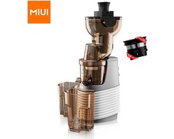 Miui - Slowjuicer - Slow Juicer - Persmachine - Fruitpers - Sinaasappelpers - Appelsienpers - Drukmachine - Persmachine Vruchtensap - Pers Machine - Press Machine - IJsmachine - Keuken Apparaat - Met zeef - 1000ml - 60RPM - 250W