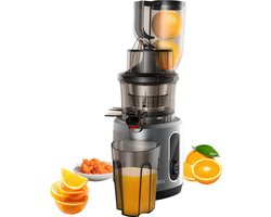 Momentum® - Slowjuicer - Sapcentrifuge - Cold Press - Groente en Fruit Blender - Ijsmaker - Krachtige Motor - Koude Pers - Groot Formaat - Met Extra Filter Meegeleverd - 25x25x44cm - 40-65Rpm - 200W Motor - Grijs