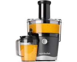 Nutribullet Juicer - 800 ml - 800 Watt - Brede invoertrechter - Handige Sapkan, Schoonmaakborstel en Stamper - Grijs