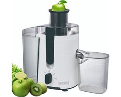 Royalty Line® PJ7613 Slowjuicer - Sapcentrifuge voor Groenten & Fruit - Juicer met 600 ml Sapbeker en 1 Liter Pulpreservoir - 3 Snelheden - 450W - Wit