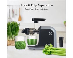 Slow juicer - Juicer - Sapcentrifuge - Sapmaker - Hoge kwaliteit - BPA Vrij - 150W - Zwart - Fruit en groenten