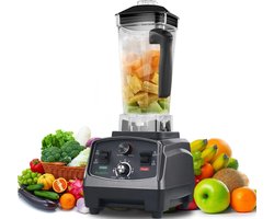 Slow Juicer - Sapcentrifuge - Sapcentrifuge voor Groenten en Fruit - Sapmaker - 3PK - 2200W - Heavy Duty - Commercial Grade - Timer Blender - Mixer - Sapcentrifuge - Fruit Food Processor - Ijs Smoothies - BPA Vrije 2L Pot - Grijs