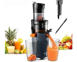 Slowjuicer - Sapcentrifuge Voor Fruit en Groente - 500ML - 200W - Koude Pers Juicer - Zwart