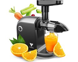 Slowjuicer voor Groenten en Fruit - Sapcentrifuge - Fruitpers - Slow Juicer voor Thuis - Zwart - Top Kwaliteit