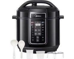 9-in-1 Snelkookpan - Elektrische Snelkookpan - Met 12 Programma´s - Instant Multi Cooker - Rijst - Vlees - Stoofschotels - Soep - Bouillon - Cake - Bonen en Havermout - Zwart