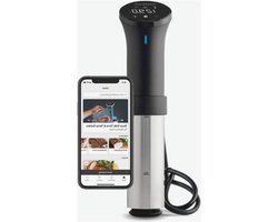 Precision Cooker - Sous Vide Kookapparaat - WiFi - 100 Watt - Type-C Stekker voor EU - Bluetooth - Inclusief Anova App - Zwart en Zilver