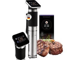 Sommertal TS1300 Sous Vide Staafkoker, WiFi WLAN App Bediening, precisie Kooktemperatuurinstelling 0°C tot 90°C, Waterproof IPX7, Timer, Smart Home, 1300W, TÜV GS getest