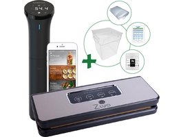 Sous vide bundel met Anova Nano 3.0(7500W) sous-vide stick - Ziva Easvac vacuümsealer - Groot(18 liter) waterbak reservoir - handige accessoires!