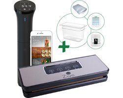 Sous vide bundel met Anova Nano 3.0(7500W) sous-vide stick - Ziva Easvac vacuümsealer - Klein (7 liter) waterbak reservoir - handige accessoires!