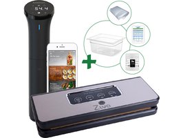 Sous vide bundel met Anova Nano 3.0(7500W) sous-vide stick - Ziva Easvac vacuümsealer - Medium (12 liter) waterbak reservoir - handige accessoires!