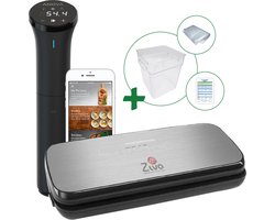 Sous vide bundel met Anova Nano 3.0(7500W) sous-vide stick - Ziva Onetouch vacuümsealer - Groot(18 liter) waterbak reservoir - handige accessoires!