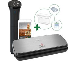 Sous vide bundel met Anova Nano 3.0(7500W) sous-vide stick - Ziva Onetouch vacuümsealer - Klein(7liter) waterbak reservoir - handige accessoires!